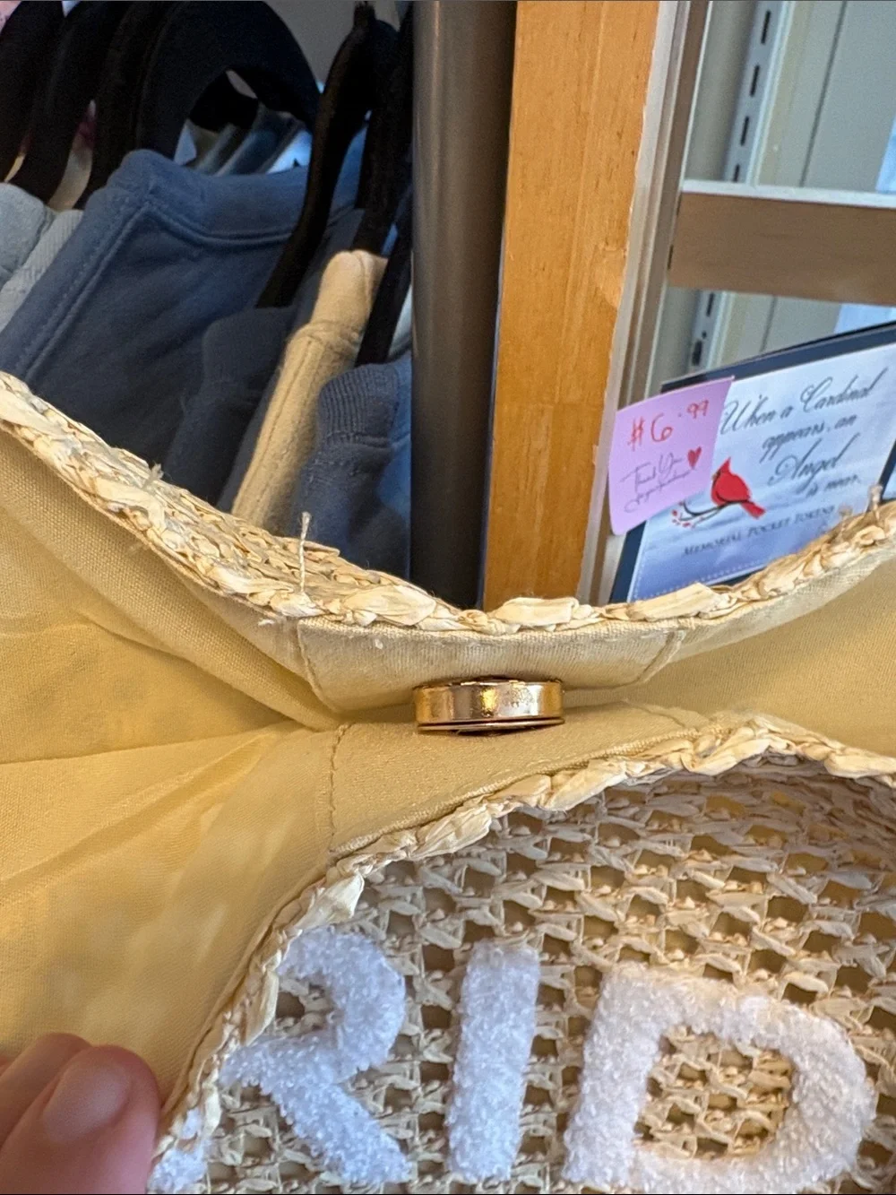 Beach Bride Straw Tote Bag with Shell Embroidery - Cream & Brown